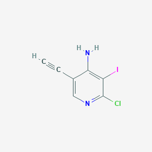 B1455890 2-Chloro-5-ethynyl-3-iodo-4-pyridinamine CAS No. 1353877-92-5