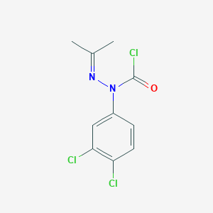 1-(3,4-Dichlorophenyl)-2-(propan-2-ylidene)hydrazine-1-carbonyl chloride