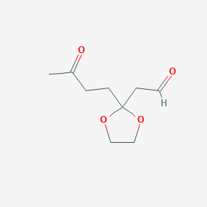 [2-(3-Oxobutyl)-1,3-dioxolan-2-yl]acetaldehyde