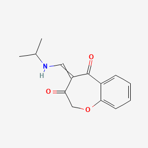 2,4-Dihydro-4-([(1-methylethyl)amino]methylene)-1-benzoxepin-3,5-dione