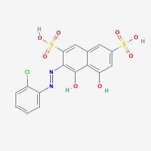 3-[2-(2-Chlorophenyl)hydrazinylidene]-5-hydroxy-4-oxo-3,4-dihydronaphthalene-2,7-disulfonic acid