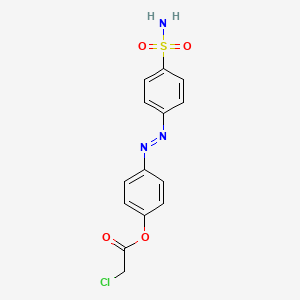 4-[(E)-(4-Sulfamoylphenyl)diazenyl]phenyl chloroacetate