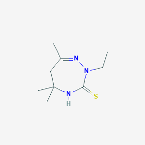 2-Ethyl-5,5,7-trimethyl-2,4,5,6-tetrahydro-3H-1,2,4-triazepine-3-thione