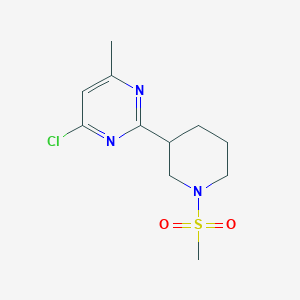 molecular formula C11H16ClN3O2S B1455906 4-氯-6-甲基-2-(1-(甲磺酰基)哌啶-3-基)嘧啶 CAS No. 1316218-05-9