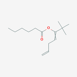 2,2-Dimethylhepta-3,6-dien-3-YL hexanoate