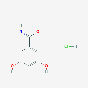 Methyl 3,5-dihydroxybenzenecarboximidate;hydrochloride