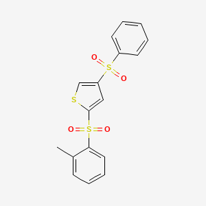 4-(Benzenesulfonyl)-2-(2-methylbenzene-1-sulfonyl)thiophene