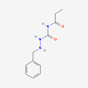 Hydrazinecarboxamide, N-(1-oxopropyl)-2-(phenylmethyl)-