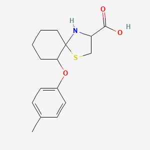 6-(4-Methylphenoxy)-1-thia-4-azaspiro[4.5]decane-3-carboxylic acid