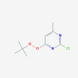 Pyrimidine, 2-chloro-4-[(1,1-dimethylethyl)dioxy]-6-methyl-