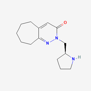 molecular formula C14H21N3O B1455928 2-(S)-1-吡咯烷-2-基甲基-2,5,6,7,8,9-六氢-环庚并[c]哒嗪-3-酮 CAS No. 1361120-35-5