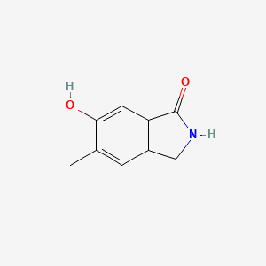 molecular formula C9H9NO2 B1455930 6-羟基-5-甲基-2,3-二氢-1H-异吲哚-1-酮 CAS No. 1138220-72-0