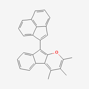 Indeno[2,1-b]pyran, 9-(1-acenaphthylenyl)-2,3,4-trimethyl-