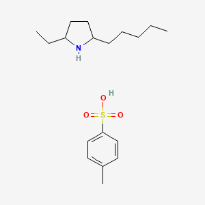 2-Ethyl-5-pentylpyrrolidine;4-methylbenzenesulfonic acid