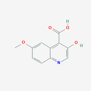 molecular formula C11H9NO4 B1455943 3-羟基-6-甲氧基喹啉-4-羧酸 CAS No. 857758-51-1