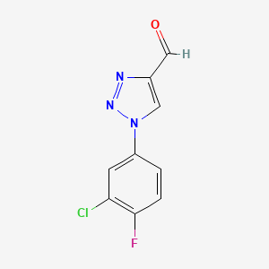 1-(3-chloro-4-fluorophenyl)-1H-1,2,3-triazole-4-carbaldehyde