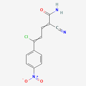 5-Chloro-2-cyano-5-(4-nitrophenyl)penta-2,4-dienamide