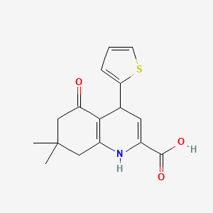 7,7-Dimethyl-5-oxo-4-(2-thienyl)-1,4,5,6,7,8-hexahydroquinoline-2-carboxylic acid