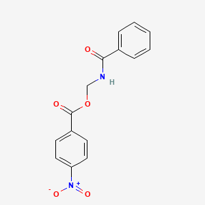 molecular formula C15H12N2O5 B14559590 Benzamide, N-[[(4-nitrobenzoyl)oxy]methyl]- CAS No. 61652-84-4