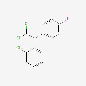 molecular formula C14H10Cl3F B14559592 Benzene, 1-chloro-2-[2,2-dichloro-1-(4-fluorophenyl)ethyl]- CAS No. 61693-89-8