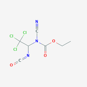 Ethyl cyano(2,2,2-trichloro-1-isocyanatoethyl)carbamate