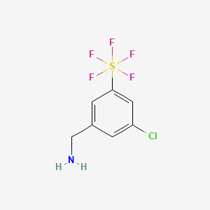 molecular formula C7H7ClF5NS B1455960 3-氯-5-(五氟硫)苄胺 CAS No. 1240257-82-2