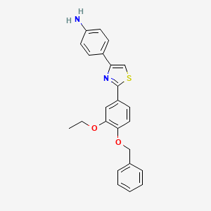 4-{2-[4-(Benzyloxy)-3-ethoxyphenyl]-1,3-thiazol-4-yl}aniline