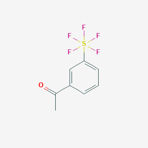 molecular formula C8H7F5OS B1455967 3’-(Pentafluorsulfur)acetophenon CAS No. 159896-31-8