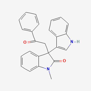 [3,3'-Bi-1H-indol]-2(3H)-one, 1-methyl-3-(2-oxo-2-phenylethyl)-