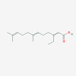 3-Ethyl-7,11-dimethyldodeca-2,6,10-trienoic acid