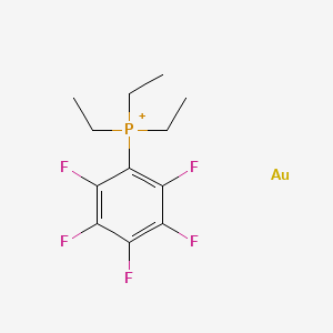 Gold;triethyl-(2,3,4,5,6-pentafluorophenyl)phosphanium