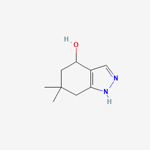 molecular formula C9H14N2O B1455975 6,6-Dimethyl-4,5,6,7-tetrahydro-2H-indazol-4-ol CAS No. 1432273-27-2