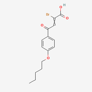 2-Bromo-4-oxo-4-[4-(pentyloxy)phenyl]but-2-enoic acid