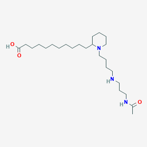 11-(1-{4-[(3-Acetamidopropyl)amino]butyl}piperidin-2-YL)undecanoic acid