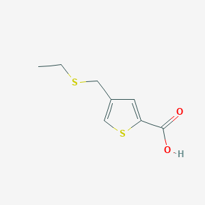 4-[(Ethylsulfanyl)methyl]thiophene-2-carboxylic acid