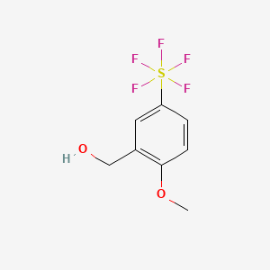 molecular formula C8H9F5O2S B1455981 2-Methoxy-5-(pentafluorosulfur)benzyl alcohol CAS No. 1240257-12-8