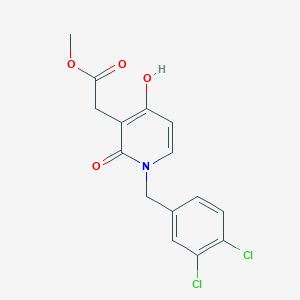 molecular formula C15H13Cl2NO4 B1455985 2-[1-(3,4-二氯苄基)-4-羟基-2-氧代-1,2-二氢-3-吡啶基]乙酸甲酯 CAS No. 477858-65-4