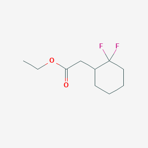 molecular formula C10H16F2O2 B1455990 Ethyl 2-(2,2-difluorocyclohexyl)acetate CAS No. 1035559-58-0