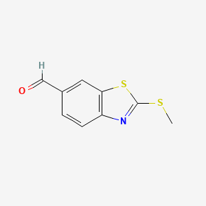 molecular formula C9H7NOS2 B1455991 6-Benzothiazolecarboxaldehyde, 2-(methylthio)- CAS No. 1353497-28-5