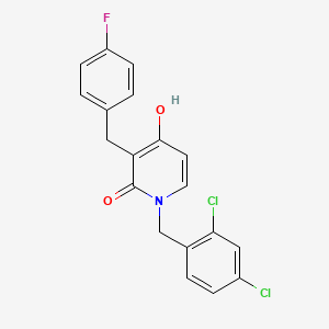 1-(2,4-dichlorobenzyl)-3-(4-fluorobenzyl)-4-hydroxy-2(1H)-pyridinone