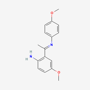 4-Methoxy-2-[(1E)-N-(4-methoxyphenyl)ethanimidoyl]aniline