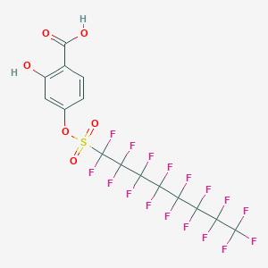 4-[(1,1,2,2,3,3,4,4,5,5,6,6,7,7,8,8,8-Heptadecafluorooctane-1-sulfonyl)oxy]-2-hydroxybenzoic acid