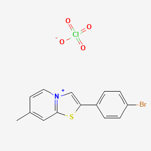 2-(4-Bromophenyl)-7-methyl[1,3]thiazolo[3,2-a]pyridin-4-ium perchlorate