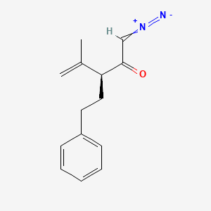 (3S)-1-diazonio-4-methyl-3-(2-phenylethyl)penta-1,4-dien-2-olate