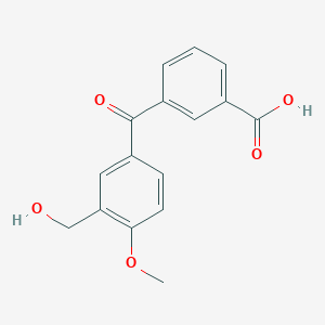 3-[3-(Hydroxymethyl)-4-methoxybenzoyl]benzoic acid