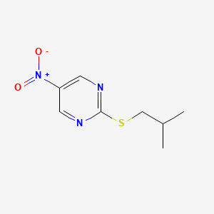 Pyrimidine, 2-[(2-methylpropyl)thio]-5-nitro-