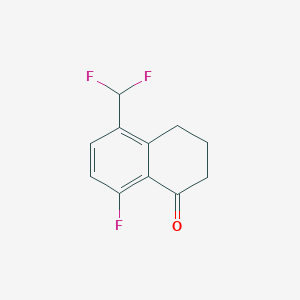 molecular formula C11H9F3O B1456016 5-(Difluoromethyl)-8-fluoro-3,4-dihydronaphthalen-1(2H)-one CAS No. 1092349-35-3