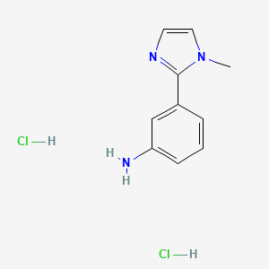 molecular formula C10H13Cl2N3 B1456017 [3-(1-methyl-1H-imidazol-2-yl)phenyl]amine dihydrochloride CAS No. 1401425-69-1