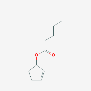 Cyclopent-2-EN-1-YL hexanoate