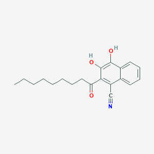 1-Naphthalenecarbonitrile, 3,4-dihydroxy-2-(1-oxononyl)-